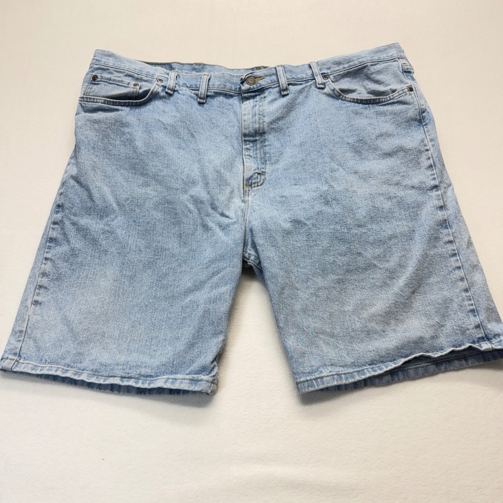 Wrangler Relaxed Fit Denim Jean Shorts Men's 48 Light Wash Carpenter Jorts